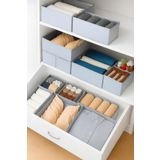Serstil 6'lı Çekmece Içi Düzenleyici Organizer Set - Çok Amaçlı Dolap Içi Kutu Seti - Gri Benekli