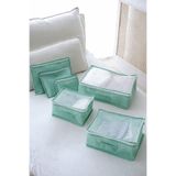 Serstil 6'lı Valiz Düzenleyici Bavul Içi Organizer Set Seyahat Hurcu Mint Puantiyeli
