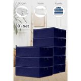 Serstil 8 Adet - Lacivert Baza Altı ve Çekyat Tipi Hurç 64 x 45 x 22 cm