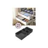 Serstil Antrasit 4'lü Çekmece Içi Düzenleyici Organizer Set - Gri