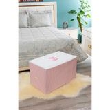 Serstil Büyük Boy Baskı Detaylı Pembe Çizgili Hurç 74 x 46 x 46 cm - Pembe / 3 (44 - 46)