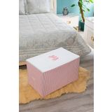 Serstil Büyük Boy Basklı Pembe Hurç 74 X 46 X 46 Cm