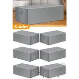 Serstil Büyük Boy Gri Baza Altı ve Çekyat Hurç 65 x 45 x 22 cm Dayanıklı Polipropilen Malzeme - 45 x 64