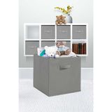Serstil Dolap Içi Çamaşır Oyuncak Düzenleyici Katlanır Kapaklı Saklama Kutusu 30 x 30 x 30 cm - Antrasit - 1 Adet