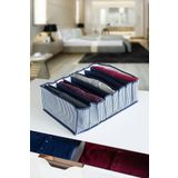 Serstil Gözlü Çekmece Içi Lacivert Çizgili Düzenleyici Organizer Xlarge 30 X 39 X 14