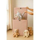 Serstil Kapaklı Katlanabilir Puantiyeli Pembe 60 Litre Çamaşır Sepeti 40 X 30 X 50 Cm Pembe Benekli