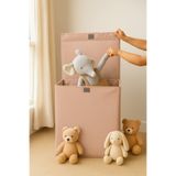 Serstil Kapaklı Katlanabilir Puantiyeli Pembe 60 Litre Çamaşır Sepeti 40 x 30 x 50 cm