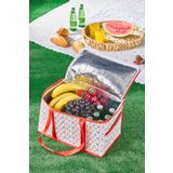 Serstil Küçük Boy Termal Piknik Çantası | Isı Yalıtımlı Soğutucu Organizer Alışveriş Çantası - 35x20x20 cm