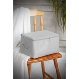 Serstil Mini Boy Katlanabilir Hurç 30x22x18 cm Gri Beyaz Benekli Kumaş Toz ve Kir Koruma Özellikli