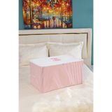 Serstil Orta Boy Baskı Detaylı Pembe Çizgili Hurç 63 X 40 X 34 Cm