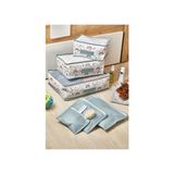 Serstil Rainbow Serisi Beyaz Keçe Kumaş Valiz Düzenleyici Set 36x27x14 cm ve Çeşitli Boyutlar