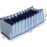 Serstil SERSTIL11 Gözlü Çekmece Içi Lacivert Çizgili Düzenleyici Organizer - Medium 15 x 43 x 14 cm