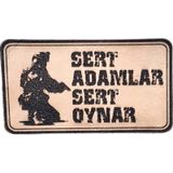 Sert Adamlar Sert Oynar Deri Peç - Arma - Askeri Patch Çok Renkli
