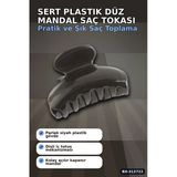 Sert Plastik 6 Cm Düz Mandal Saç Tokası - Tekli Paket, Günlük Kullanım Bx-313722