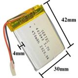 Sertec 403040 3.7V 450 Mah Lityum Polimer Pil 1.5A (Drone Için Uygun Değildir)