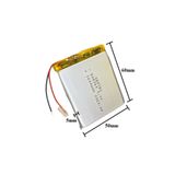 Sertec 505060 3.7V 1600 Mah Lityum Polimer Pil 1.5A (Drone Için Uygun Değildir)