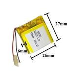 Sertec 582728 3.7V 400 Mah Lityum Polimer Pil 1.5A (Drone Için Uygun Değildir) - 1 Adet