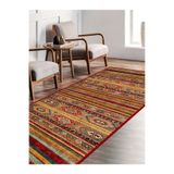 Serteks Modern Kilim Desenli Halı Dokuma Taban Dekoratif Şönil Salon Oturma Odası Mutfak Halısı Yolluk