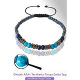 Sertifikalı AAA+ Gerçek Terahertz - Firuze Taşı Bileklik - Ayarlamalı