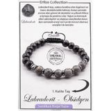 Sertifikalı AAA+ Kalite Gerçek Obsidyen - Labradorit Taşı Bileklik