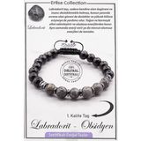 Sertifikalı AAA+ Kalite Gerçek Obsidyen - Labradorit Taşı Bileklik