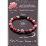 Sertifikalı AAA+ Kalite Gerçek Terahertz - Gül Kuvars Taşı Bileklik (Rose Quartz)