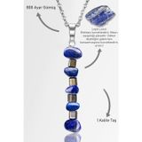 Sertifikalı AAA+ Kırık Taşlı Model Lapis Lazuli Taşı Kolye