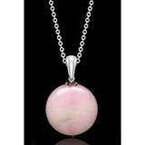 Sertifikalı Afrika Açık Pembe Opal Taşı Kolye - 1.kalite
