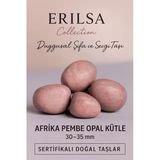 Sertifikalı Afrika Pembe Opal Taşı Kütle 30–35 Mm Duygusal Şifa Ve Sevgi Enerjisi