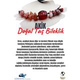 Sertifikalı Akik Doğal Taş Bileklik Tasarım AAA Kalite