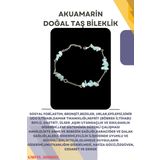 Sertifikalı Akuamarin Doğal Taş El Yapımı Tasarım Bileklik