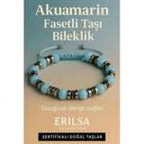 Sertifikalı Akuamarin Fasetli Taşı Bileklik 6X6 Mm – Duygusal Denge Ve Sakinlik Taşı