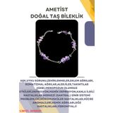 Sertifikalı Ametist Doğal Taş El Yapımı Tasarım Bileklik