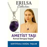 Sertifikalı Ametist Taşı Kolye – Sakinlik, Arınma ve Ruhsal Denge Sağlayan Doğal Taş