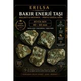 Sertifikalı Bakır Enerji Taşı Kütle - Malakit Krizokol Piritli Doğal Kaya 60-80 Mm Büyük Boy
