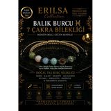Sertifikalı Balık Burcu 7 Çakra Doğal Taş Bileklik - Ayarlamalı Unisex Lüks Hem Bileklik Hem Halhal