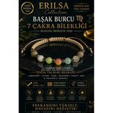 Sertifikalı Başak Burcu 7 Çakra Doğal Taş Bileklik - Ayarlamalı Unisex Lüks Hem Bileklik Hem Halhal
