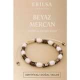 Sertifikalı Beyaz Mercan Doğal Taş Bileklik – Saflık ve Zarafet Katar