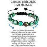 Sertifikalı Beyaz Yeşil Tibet Akik Taşı Bileklik