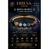 Sertifikalı Boğa Burcu 7 Çakra Doğal Taş Bileklik Ayarlamalı Unisex Premium Hem Bileklik Hem Halhal