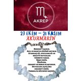 Sertifikalı Burç Taşı Akrep Burcu Akuamarin Taşı Bileklik