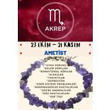 Sertifikalı Burç Taşı Akrep Burcu Ametist Taşı Bileklik