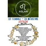 Sertifikalı Burç Taşı Aslan Burcu Sitrin Taşı Bileklik