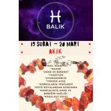 Sertifikalı Burç Taşı Balık Burcu Akik Taşı Bileklik