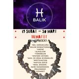 Sertifikalı Burç Taşı Balık Burcu Hematit Taşı Bileklik