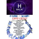 Sertifikalı Burç Taşı Balık Burcu Lapis Lazuli Taşı Bileklik