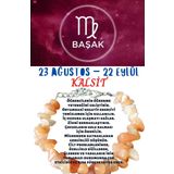 Sertifikalı Burç Taşı Başak Burcu Kalsit Taşı Bileklik