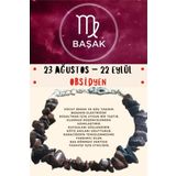 Sertifikalı Burç Taşı Başak Burcu Obsidyen Taşı Bileklik