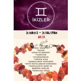 Sertifikalı Burç Taşı Ikizler Burcu Akik Taşı Bileklik