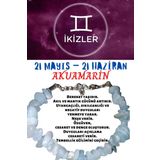 Sertifikalı Burç Taşı Ikizler Burcu Akuamarin Taşı Bileklik